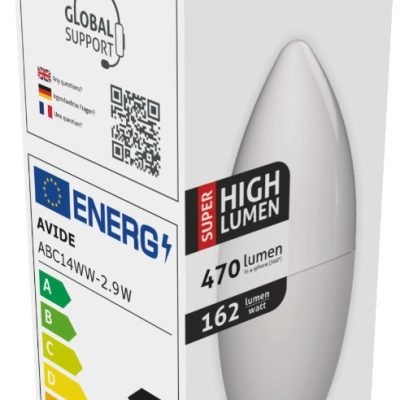 Avide LED Κερί 2.9W E14 Θερμό 3000K Super Υψηλής Φωτεινότητας (15.001.0932)