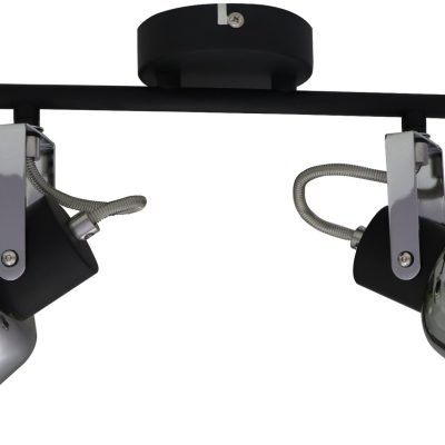 Avide Φωτιστικό Οροφής Maya 2xE14 Θέσεων Μαύρο (15.001.0741)