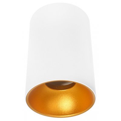 Avide Φωτιστικό Οροφής GU10 Spot Light Στρογγυλό Λευκό-Χρυσό (15.001.2022)