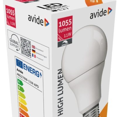 Avide LED Κοινή A60 11W E27 240° Λευκό 4000K Ντιμαριζόμενο (15.001.0956)