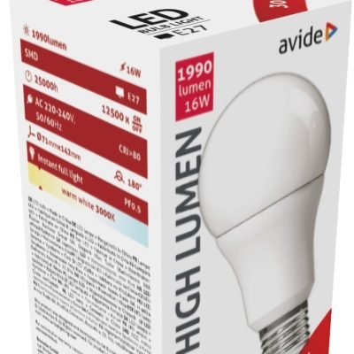 Avide LED Κοινή A70 16W E27 Θερμό 3000K Υψηλής Φωτεινότητας (15.001.0295)