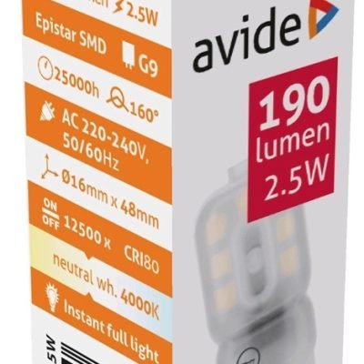 Avide LED G9  2.5W 160° Λευκό 4000K (15.001.0148)