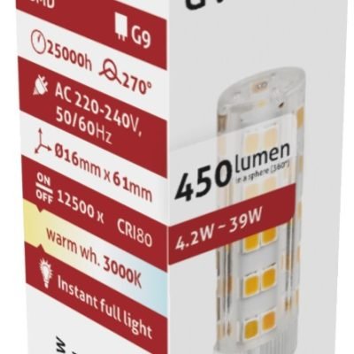 Avide LED G9 4.2W Θερμό 3000K (15.001.1149)