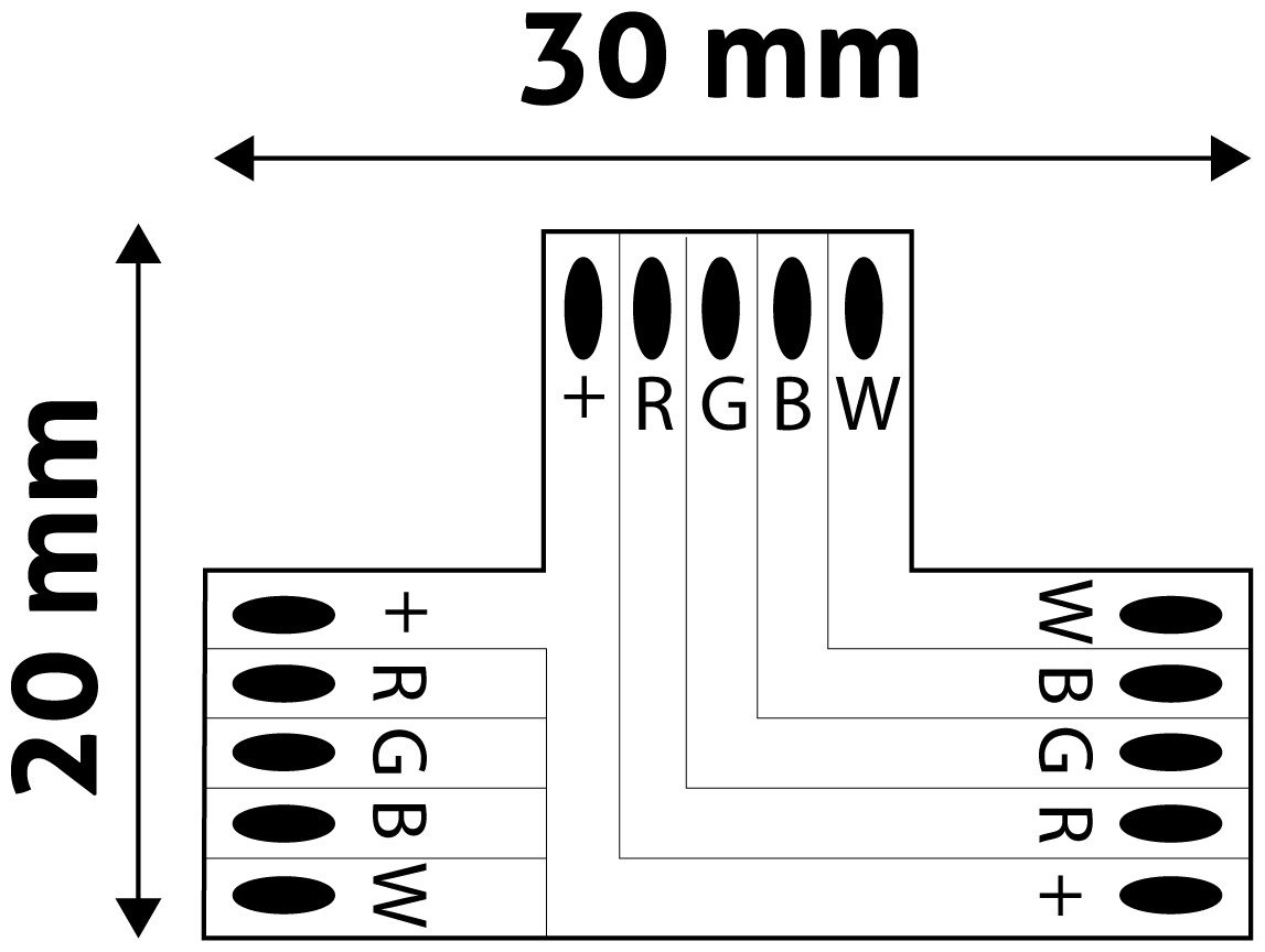 Avide LED Ταινία 12V RGB+W T Σύνδεσης (15.001.0285) - Image 2