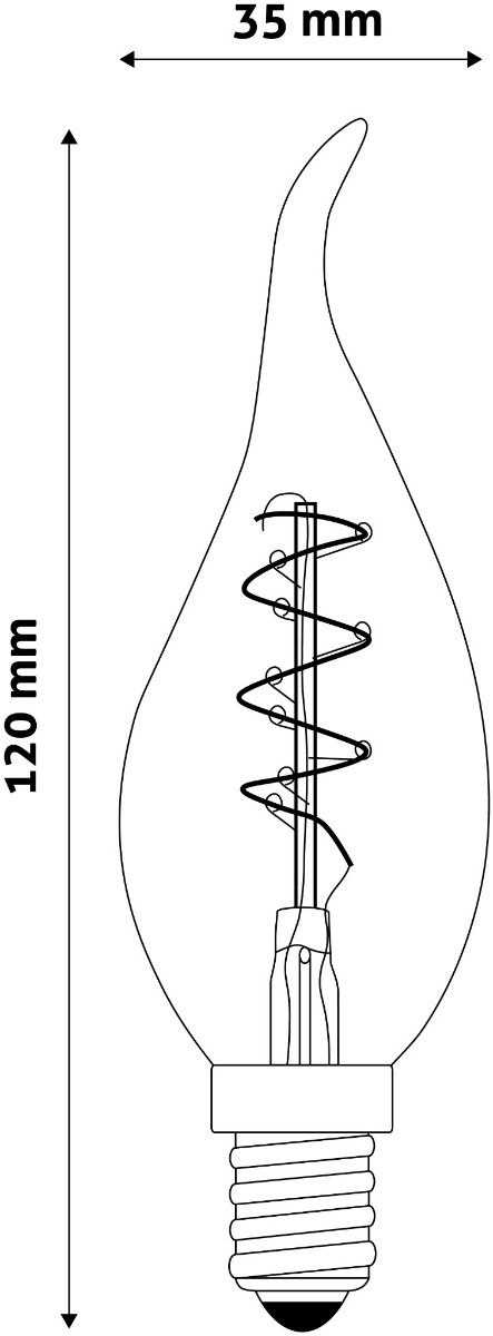 Avide LED Soft Filament Κερί Φλόγα 3W E14 360° Θερμό 2700K (15.001.0411) - Image 3