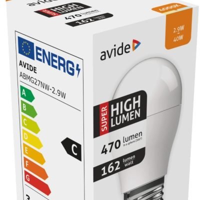 Avide LED Σφαιρική G45 2.9W E27 Λευκό 4000K Super Υψηλής Φωτεινότητας (15.001.1387)