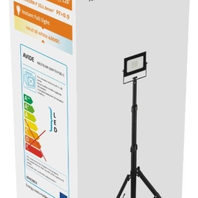 Avide LED Floodlight Slim SMD  20W White 4000K 1 Head with Tripod (15.001.0393)