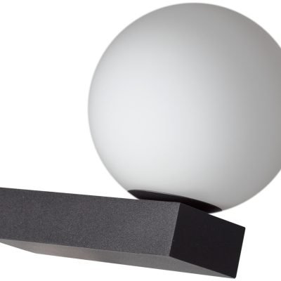 Avide Φωτιστικό Τοίχου Olly Μαύρο 1 (15.001.0852)