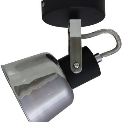 Avide Φωτιστικό Τοίχου Maya 1xE14 Socket Μαύρο (15.001.0757)