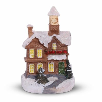 Artezan Christmas LED Table Top House Decoration Brown 10*6cm (15.004.0234)