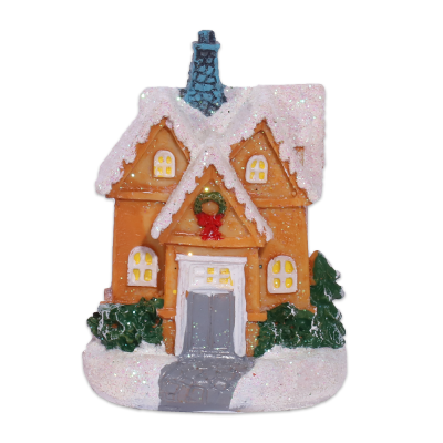 Artezan Christmas LED Table Top House Decoration Yellow 8.3*6.5*6cm (15.004.0229)