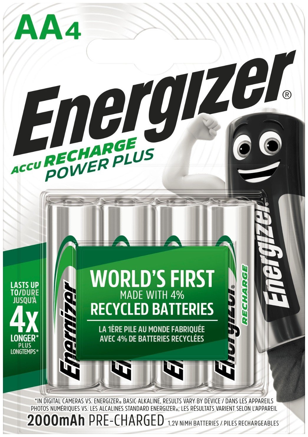 Energizer Επαναφορτιζόμενη AA 2000mAh (4τμχ) (01.003.0077)