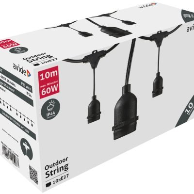 Avide Εξωτερική Γιρλάντα E27 10m 10 Θέσεων (15.001.0189)