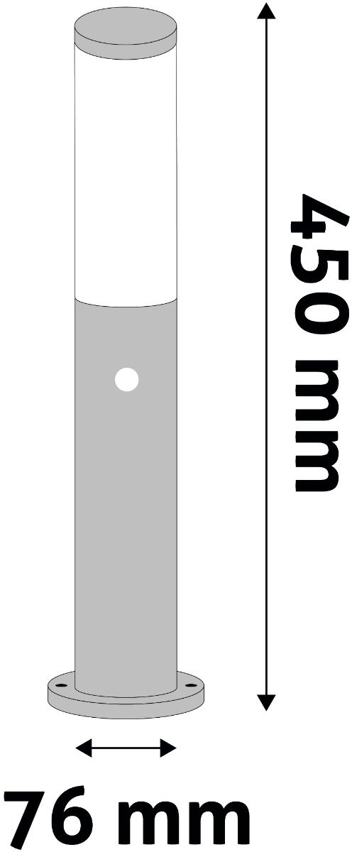 Avide Εξωτερικό Φωτιστικό Κήπου Boca 1xE27 450mm IP44 Σατέν Νίκελ Φωτοκύτταρο (15.001.1542) - Image 3