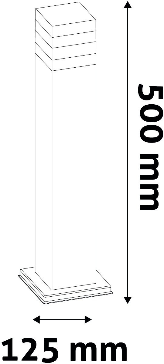 Avide Outdoor Post Lamp Jolla LED 2W NW 500mm IP44 Black (15.001.1550) - Image 3