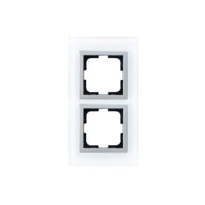 ΠΛΑΙΣΙΟ 2 ΘΕΣΕΩΝ ΛΕΥΚΟ ΓΥΑΛΙ (152-10881)