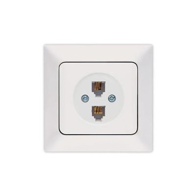 ΠΡΙΖΑ ΤΗΛΕΦΩΝΟΥ ΔΙΠΛΗ RJ 11 ΛΕΥΚΗ (152-16014)