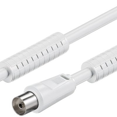 Καλώδιο RF 1.5m Λευκό Φερρίτη (03.003.0161)