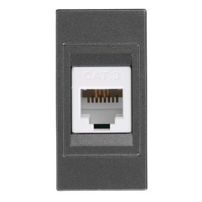 ΠΡΙΖΑ ΤΗΛΕΦΩΝΟΥ 1 MODULES RJ 11 ΓΡΑΦΙΤΗΣ (152-20452)