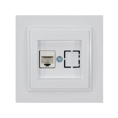 ΠΡΙΖΑ DATA CAT 6 RJ 45 MONH ΛΕΥΚΗ (152-10140)