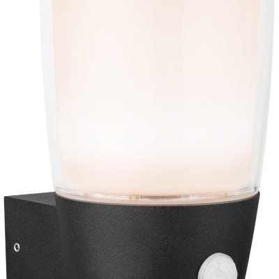 Avide Εξωτερικό Φωτιστικό Τοίχου Berlin 1xE27 IP54 με Αισθητήρα Κίνησης (15.001.0636)