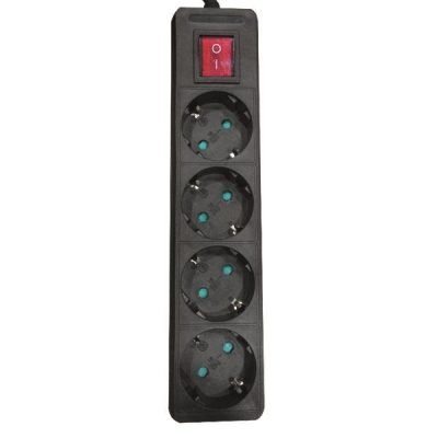 ΠΟΛΥΠΡΙΖΟ 4 ΘΕΣΕΩΝ ΜΕ ΚΑΛΩΔΙΟ ΚΑΙ ΔΙΑΚΟΠΤΗ 3X1,5mm 1,5m ΜΑΥΡΟ ΜΕ ΠΡΟΣΤΑΣΙΑ ΕΠΑΦΩΝ (147-62262)