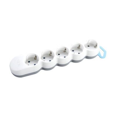 ΠΟΛΥΠΡΙΖΟ 5 ΘΕΣΕΩΝ ΜΕ ΚΑΛΩΔΙΟ ΟΒΑΛ 3X1,5mm 1,5m ΜΕ ΠΡΟΣΤΑΣΙΑ ΕΠΑΦΩΝ (147-62402)