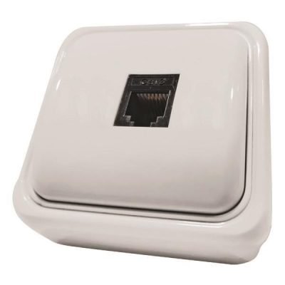 ΠΡΙΖΑ ΜΙΝΙ ΤΗΛΕΦΩΝΟΥ ΜΟΝΗ RJ11 6P4C ΛΕΥΚΗ IP20 (147-16243)