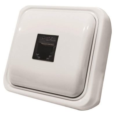 ΠΡΙΖΑ ΜΙΝΙ DATA ΜΟΝΗ RJ45 8P8C ΛΕΥΚΗ IP20 (147-16245)