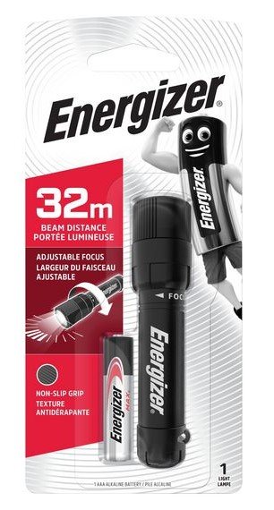ENERGIZER LED Μεταλλικός Φακός X-Focus περιλ. 1xAAA 30lm (01.011.0023)