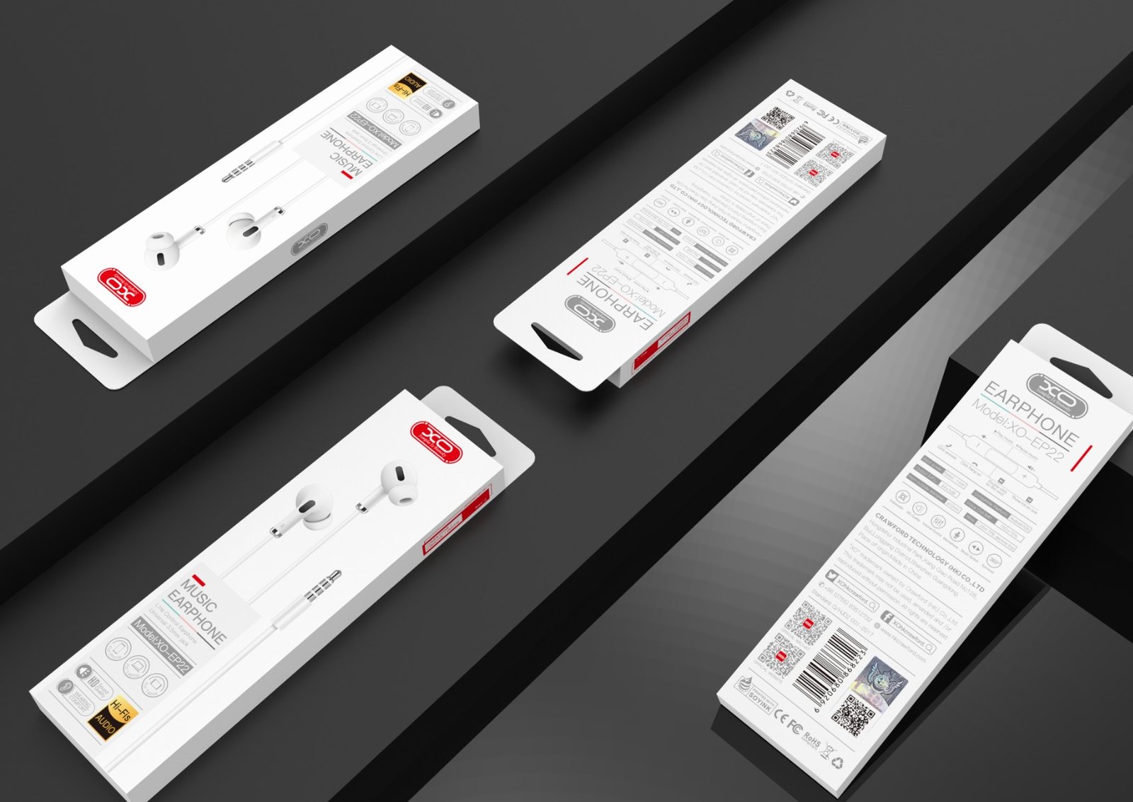 XO EP22 3.5mm Handsfree Μαύρο (16.002.0003) - Image 2