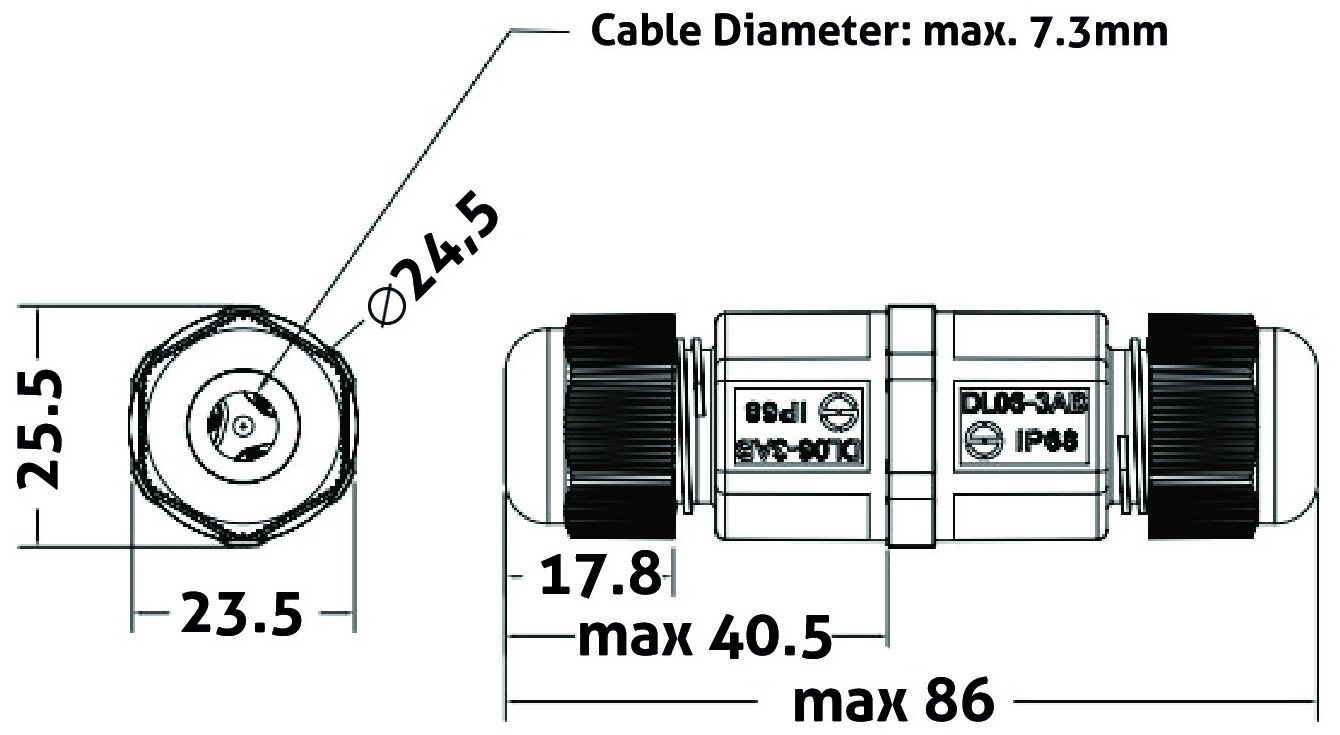 Entac Ένωση Καλωδίων 3 Φάσεων Στεγανό IP68 (15.005.0059) - Image 3
