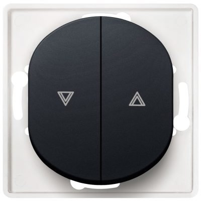 EON E6075.E1 Push-button switch for rolling shuters without cover frame, soft-touch black (15.005.0148)