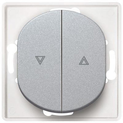 EON E6075.S Push-button switch for rolling shuters without cover frame silver (15.005.0149)