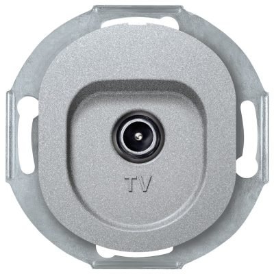 EON E612I.S TV aerial socket without cover frame for individual systems, silver (15.005.0145)