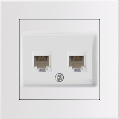 Entac Arnold Recessed wall LAN socket 2x Cat5 White (15.005.0106)
