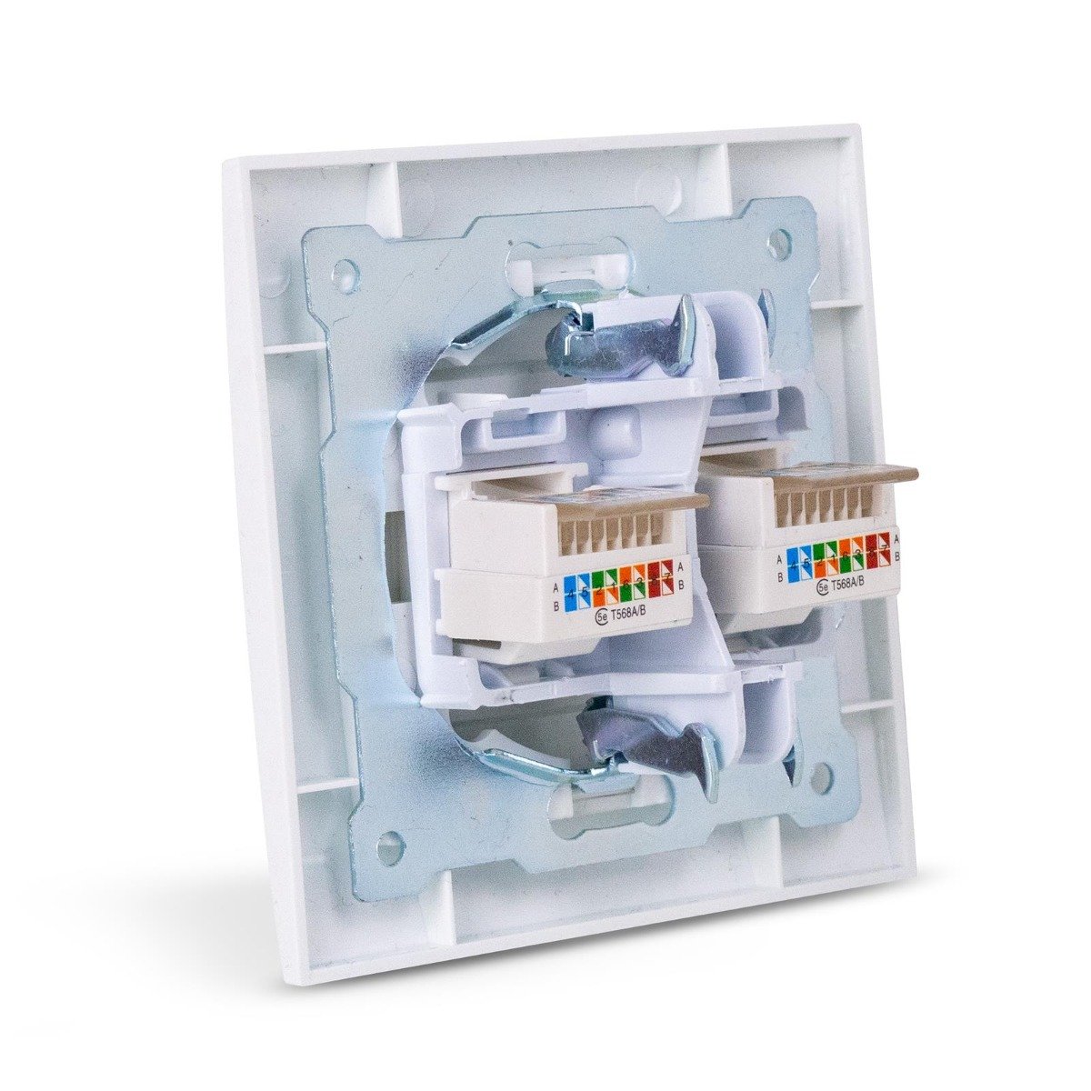 Entac Arnold Recessed wall LAN socket 2x Cat5 White (15.005.0106) - Image 2