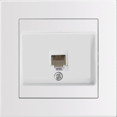 Entac Arnold Recessed wall Phone socket White (15.005.0108)