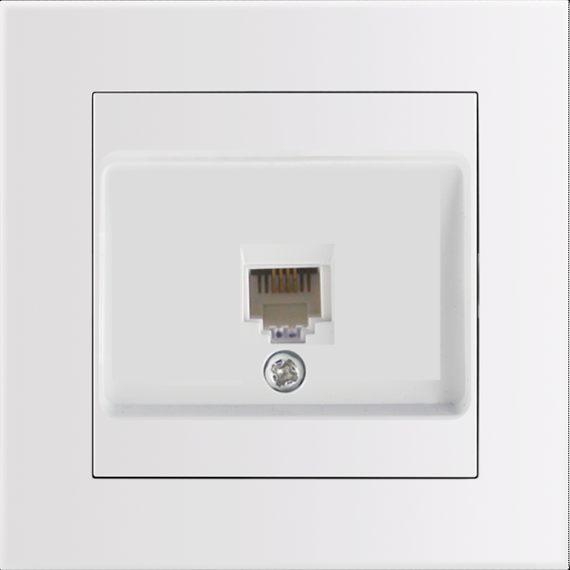 Entac Arnold Recessed wall Phone socket White (15.005.0108)