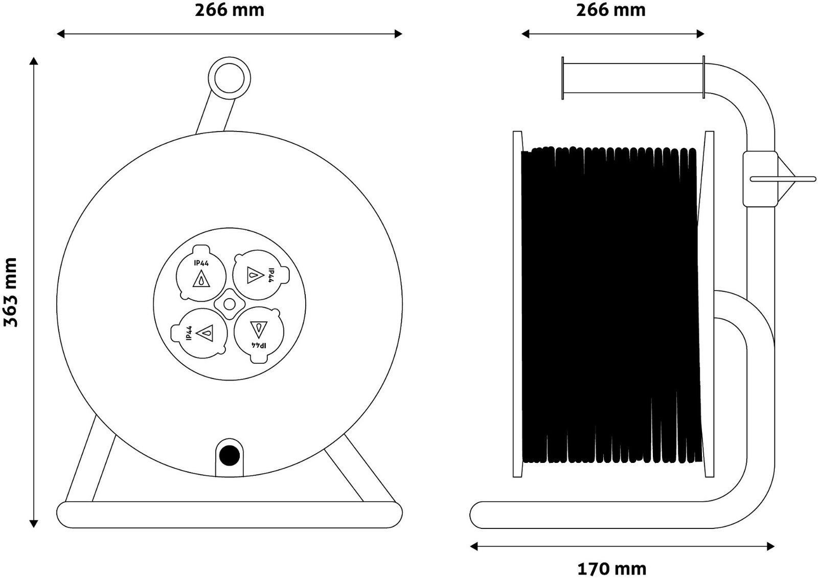 Entac Στροφείο Σούκο 4 Θέσεων Στεγανό IP44 35m (15.005.0058) - Image 3