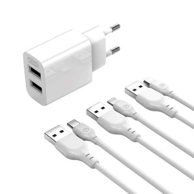 XO L109 (EU) Dual USB-A 2.4A Charger with Micro cable (16.006.0218)