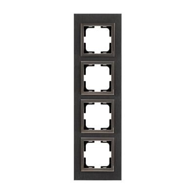 ΠΛΑΙΣΙΟ 4 ΘΕΣΕΩΝ ΑΛΟΥΜΙΝΙΟ ΜΑΥΡΟ (152-10873)