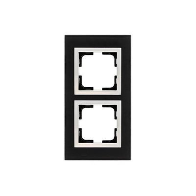 ΠΛΑΙΣΙΟ 2 ΘΕΣΕΩΝ ΜΑΥΡΟ ΓΥΑΛΙ (152-10891)