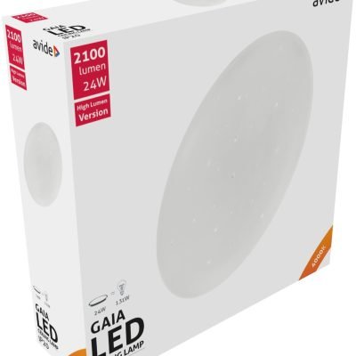 Avide LED Μοντέρνα Πλαφονιέρα Οροφής Gaia 24W 380*105.0mm Λευκό 4000K (15.001.0561)