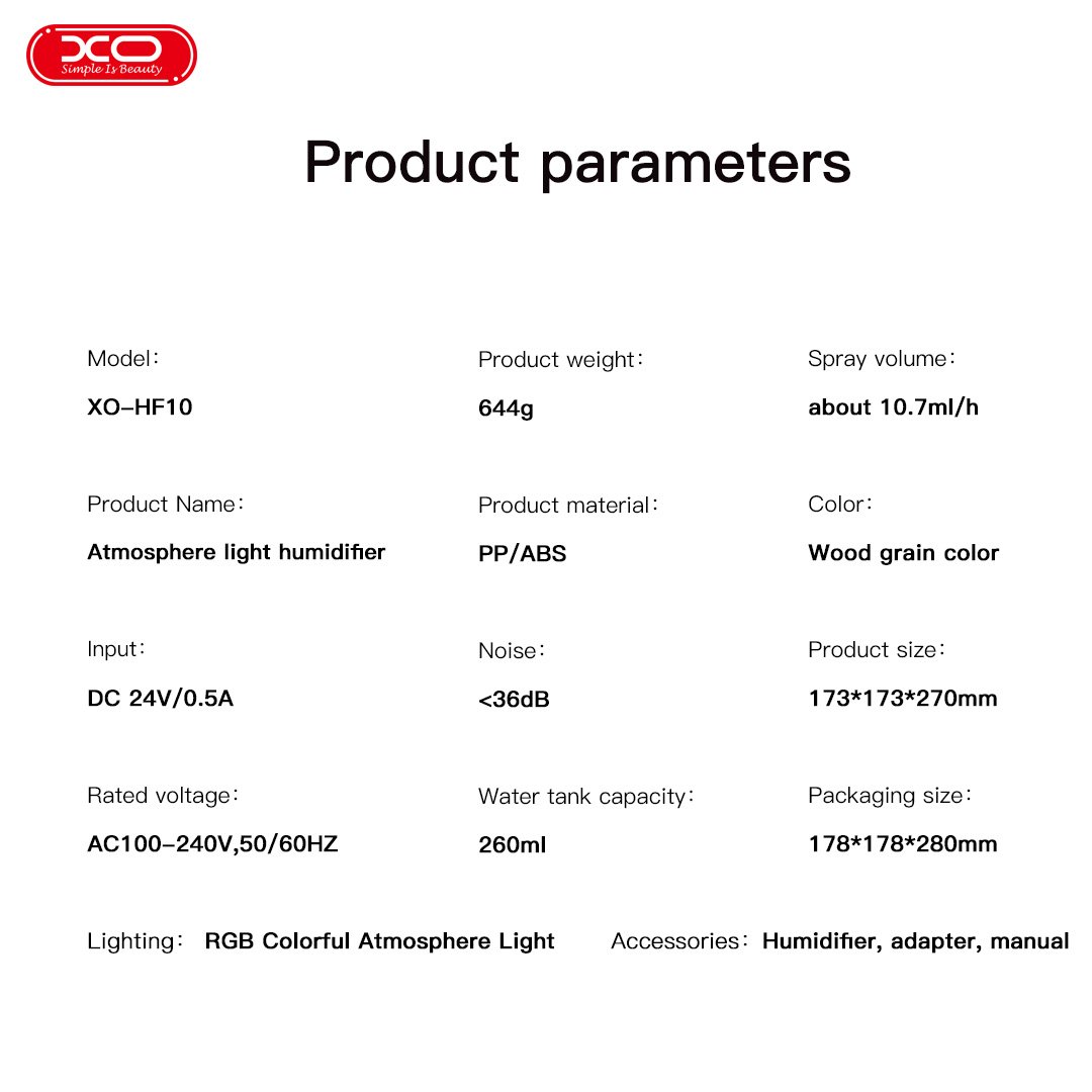XO HF10 Πολύχρωμος Υγραντήρας Diffuser Σύννεφο Βροχής (16.001.0199) - Image 6