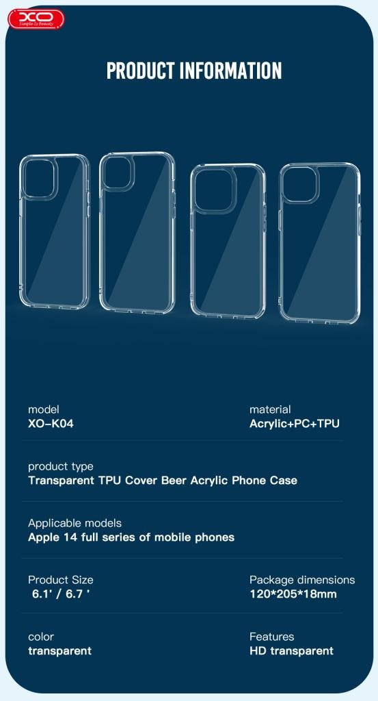 XO K04 Θήκη Σιλικόνης iPhone14 Pro Max 6.7" (16.011.0008) - Image 5