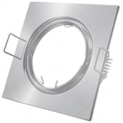 Avide GU10 Πλαίσιο Τετράγωνο Σαγρέ Σατέν Νίκελ (15.001.0545)