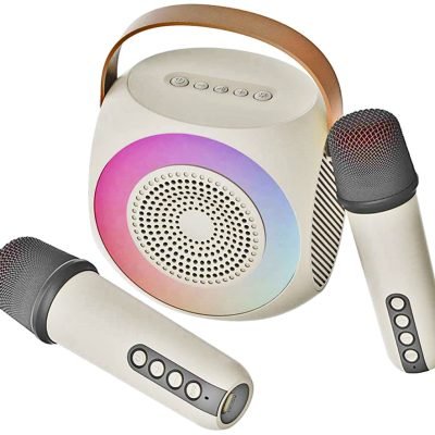 ATC-10 Ασύρματο Ηχείο Καραόκε Μπεζ (2 Μικρόφωνα) (20.001.0002)