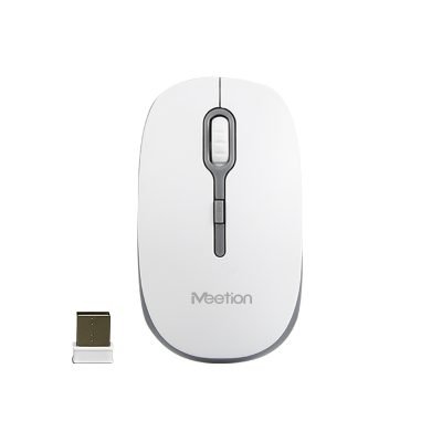Meetion MT-R547 2.4G Ασύρματο Ποντίκι / Άσπρο + Γκρι (17.001.0012)