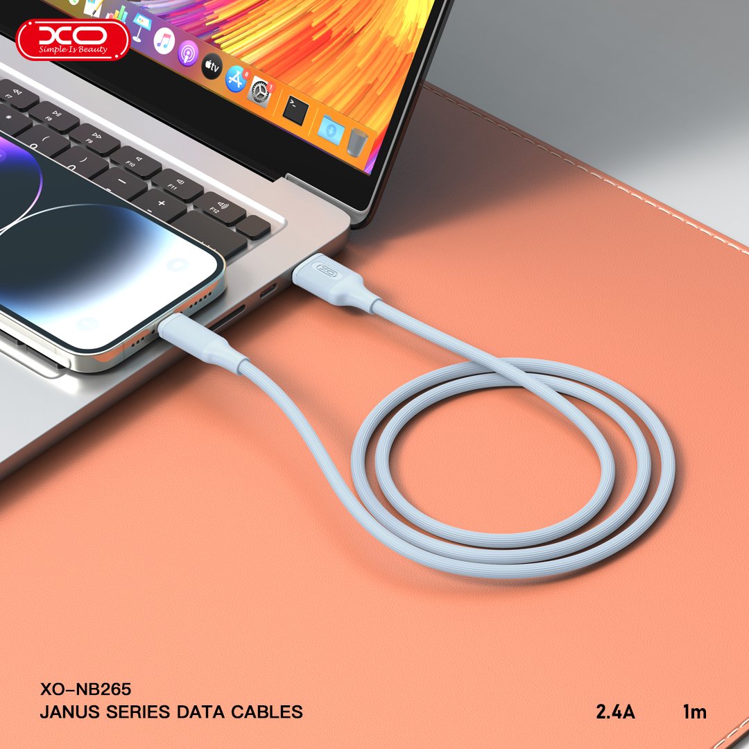 XO NB265 Μινιμαλιστικό Καλώδιο Type-C Μπλε (16.005.0328) - Image 2